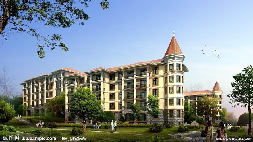 住宅区建筑后期效果图图片